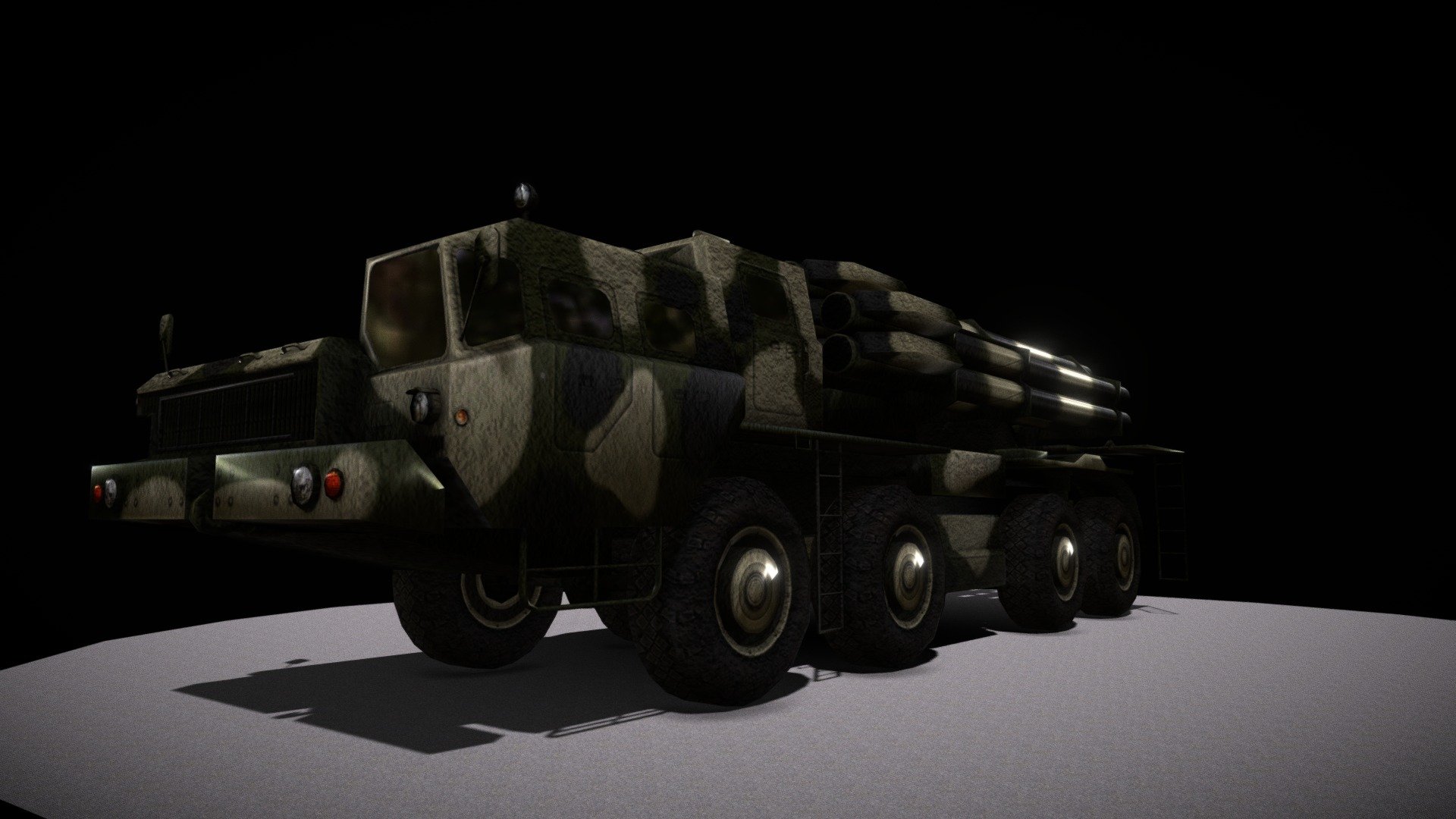 BM-30 SMERCH 8X8 (LOW POLY) - Download Free 3D model by lm9241221 3d model