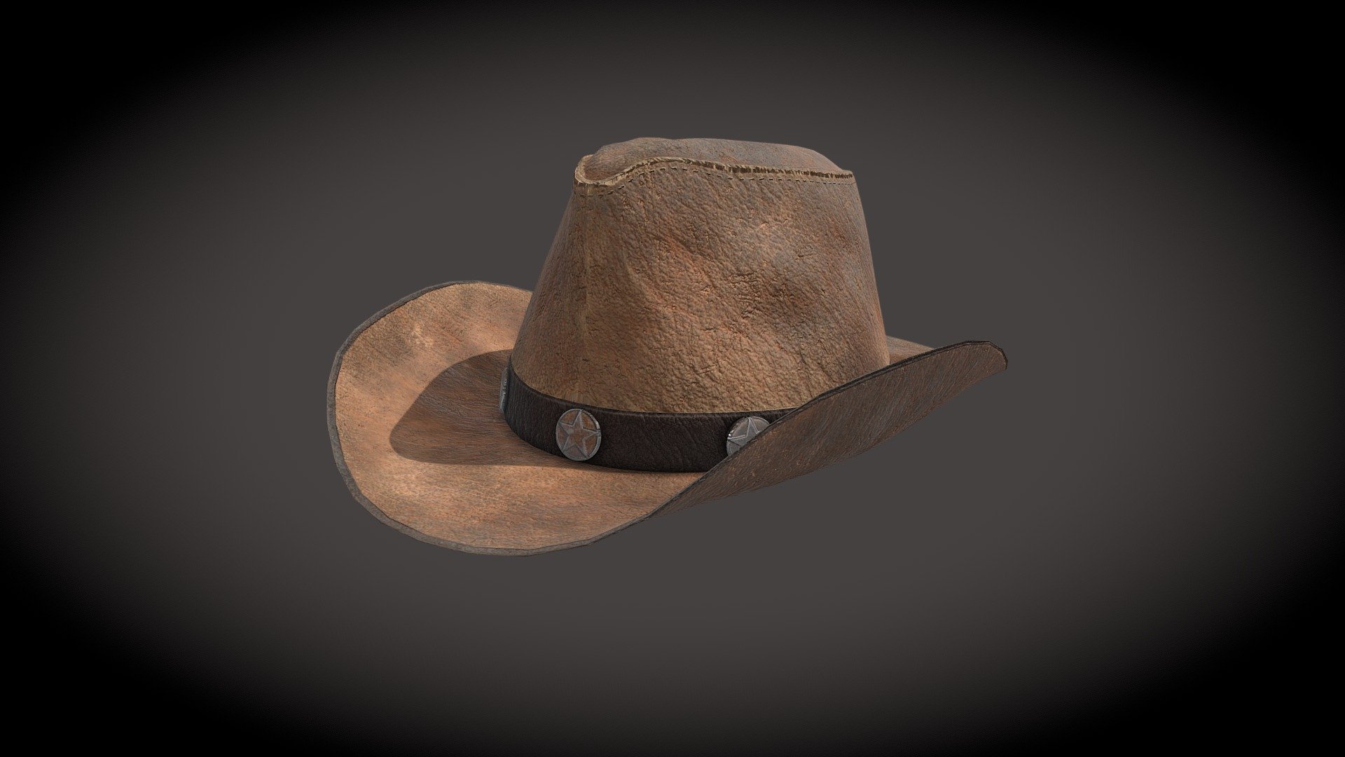 Created in Blender and painted in Substance Painter.
Leather brim and linen interior with star strap - Cowboy Hat 2 - Buy Royalty Free 3D model by wolfgar74 3d model