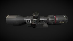 VT 3-12X40 Sniper Scope scope, prop, gunmodel, 4ktextures, scope-weapons-weapon, substancepainter, substance, weapon, asset, 3dmodel, gun