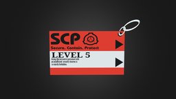 SCP Keycard Level 5 pendant card, pendant, obj, 05, keycard, scp, scpfoundation, scpcontainmentbreach, scpcb, scpunity, scpkeycard, scpkeycardlecelfour, onkeys, scpkeycardlevel5, scpkeycard5, o5council