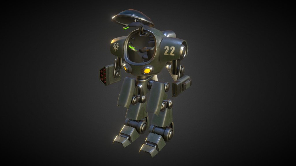 Game Optimized Droid Mech
Added cockpit.
Reduced polys from 190K+ to 14K
Reduced texture maps from 14 to 3 - Droid Mech V3 - 3D model by Arcadeous Phoenix (@arcs3d) 3d model