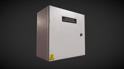 electrical box electrical, caja, luz, box, pbr, lowpoly, low, poly