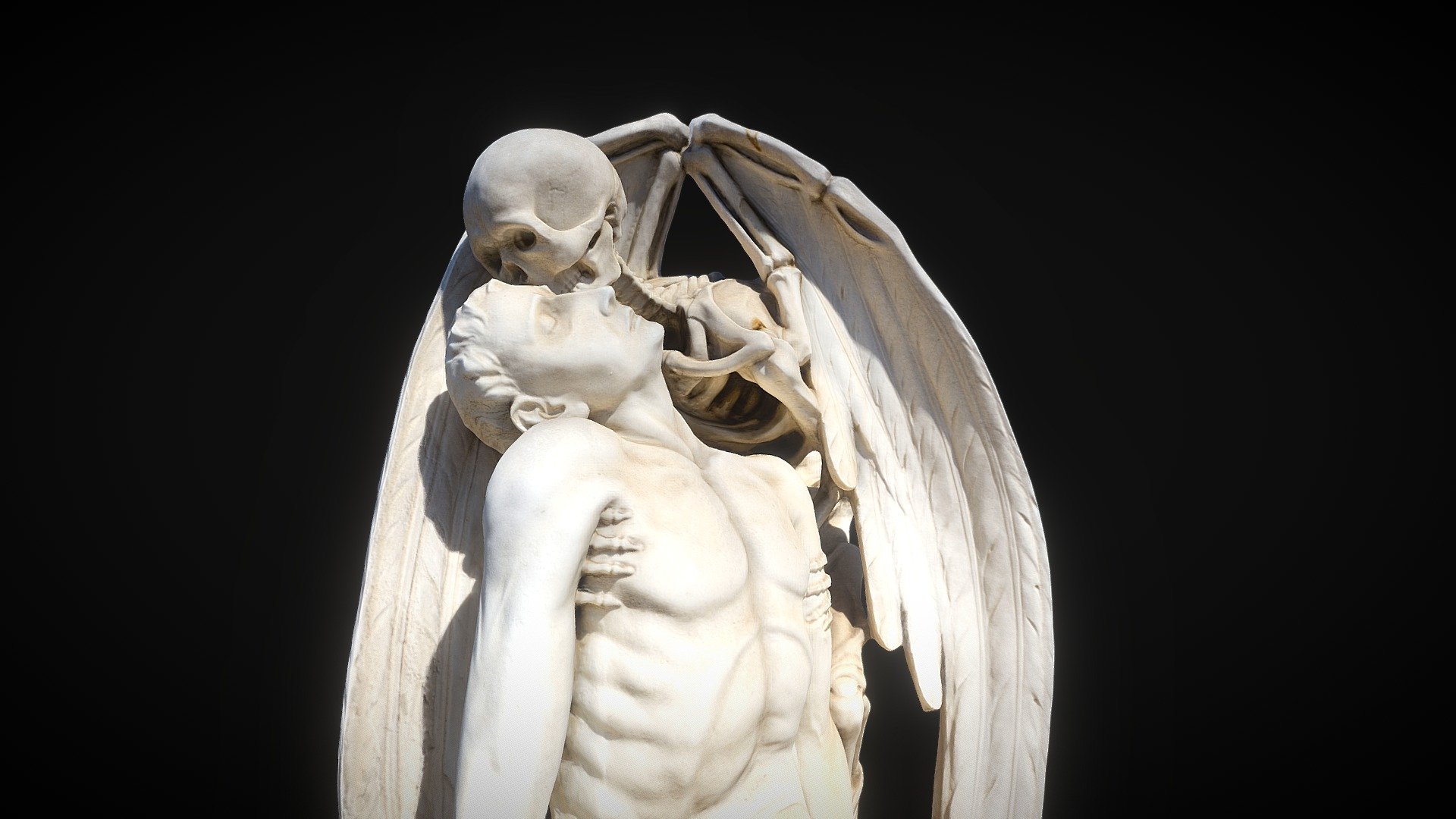 Grave The Kiss of Death by Jaume Barba, Marble, 1930.
Cementerio de Poblenou, Barcelona.

Made with Reality Capture, and detailing with Zbrush, Maya and Photoshop. 
Send an email if you wanna use this model for anything non-profit to EternalEchoesVR@gmail.com

Hecho con Reality Capture y algunos detalles con Zbrush, Maya y Photoshop. Envia un correo electrónico a eternalechoesvr@gmail.com si deseas usar este modelo para cualquier organización sin fines de lucro - The Kiss of Death - 3D model by EternalEchoesVR 3d model
