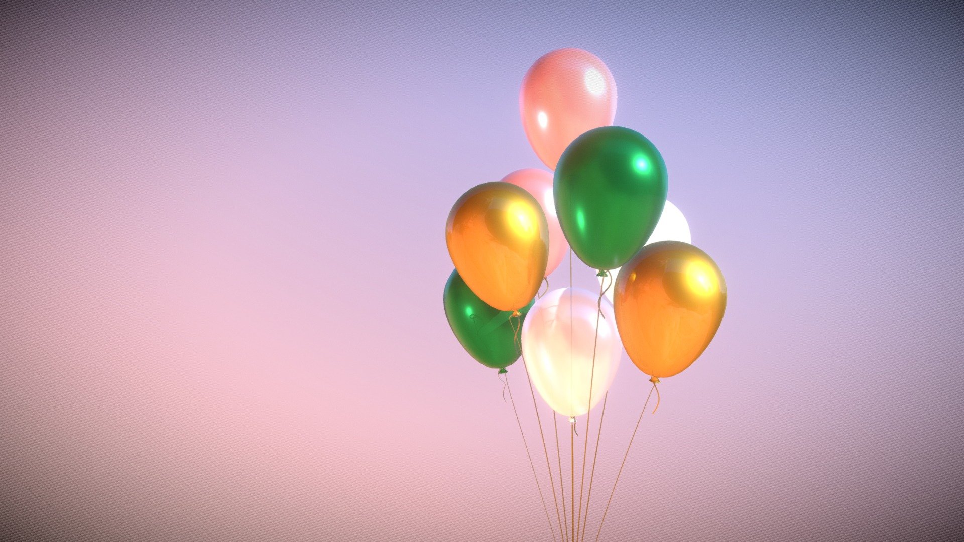 Balloons - Buy Royalty Free 3D model by Yuliya (@rendergirl) 3d model
