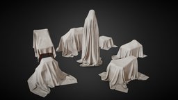 Cloth white, hanging, vintage, clothes, antique, dirty, scary, old, fabric, horror