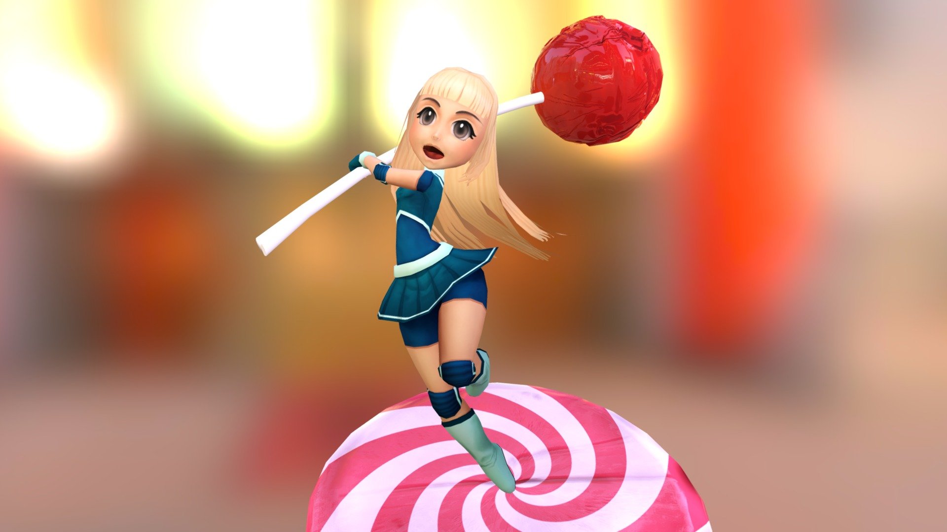 Candy Warrior - 3D model by endie 3d model