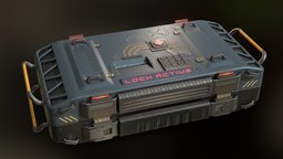 Solaris Scifi Crate crate, cyberpunk, asset, game, blender, blender3d, scifi, technology, gameready