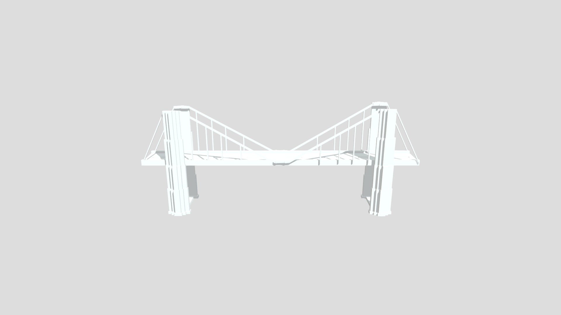 Կախովի կամուրջի նախնական մոդել - Brige Anahit - 3D model by susanna.kotoshyan 3d model