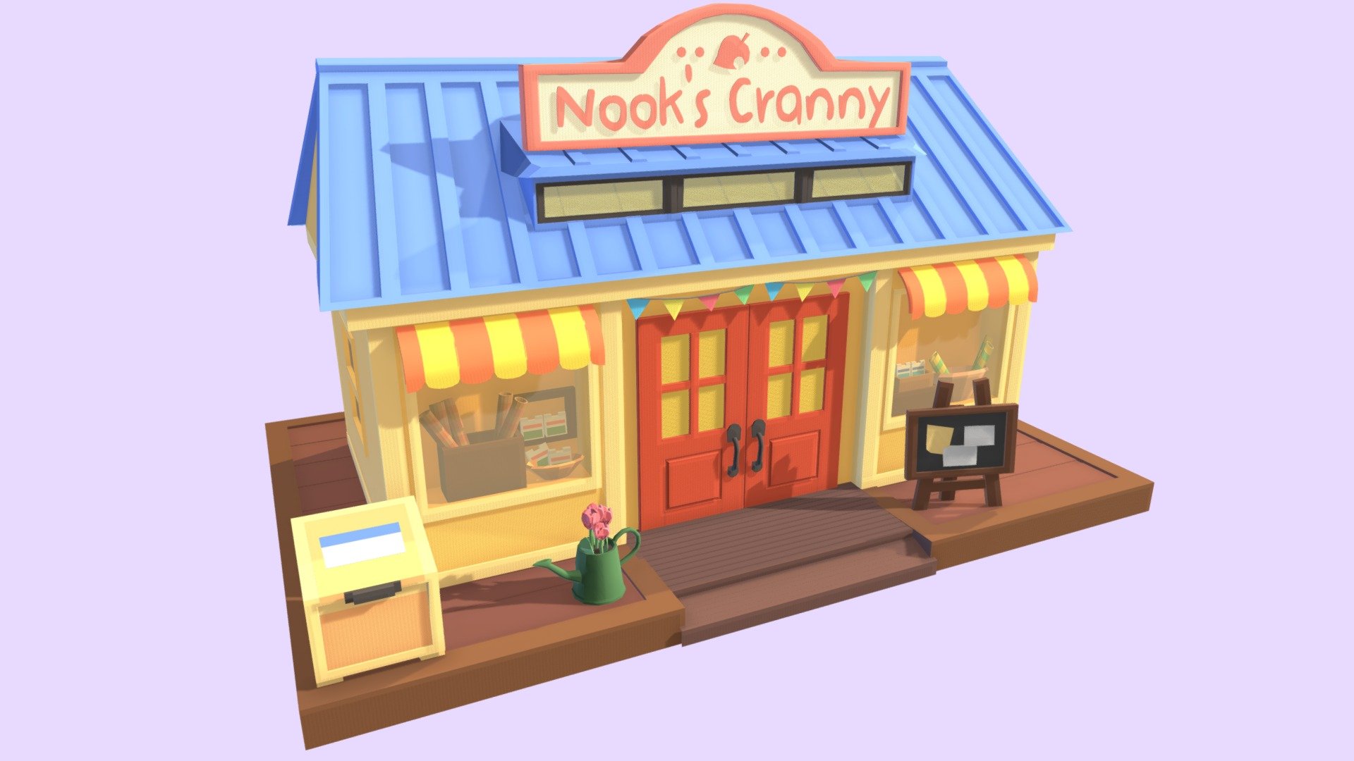 tried to make a relatively low poly recreation of nooks cranny from new horizons. enjoy! - Nook's Cranny - ACNH - Download Free 3D model by libblekibble 3d model