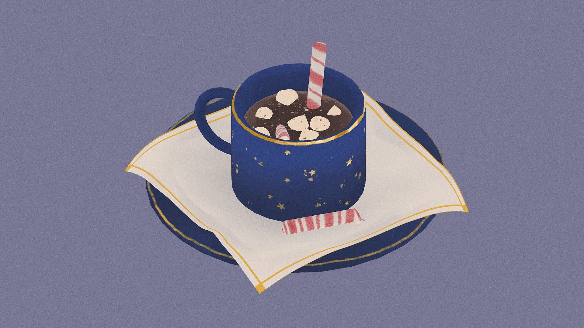 Some wintery vibes for practice and for fun. Have some toasty hot cocoa, complete with peppermints &amp; marshmallows!

Maya 2018 &amp; Handpainted Texturing - Hot Cocoa - Buy Royalty Free 3D model by Cassidy Elem (@cassidyelem) 3d model