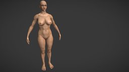 Anatomy Study (WIP) sculpt, autodesk, anatomy, cg, muscles, women, fitness, makeup, young, pretty, curves, latina, uv-layout, substance, maya, low-poly, girl, 3d, texture, model, design, female, zbrush, material
