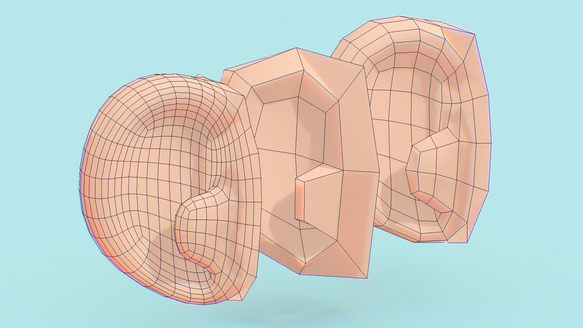 Low Poly Cartoon Ear - Download Free 3D model by CzernO (@czernobog) 3d model