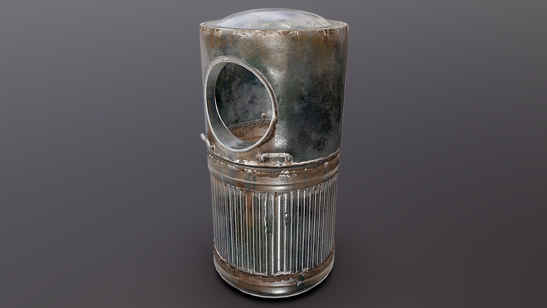 This is an asset of an upcoming Fallout 4 mod of mine, where I will make a bunch of placeable Fallout 3 Furniture for the Fallout 4 workshop mode. This asset is a remake of the Garbage Can asset from Fallout 3. This model was created from the ground up with a modern PBR workflow, whilst making sure to stick to the original cool design of the game.

-PBR - Metallic Roughness - 4k 8 Bit Dithering - Fallout 3 - Garbage Can - Mod Remake - Buy Royalty Free 3D model by AidanWatts3D (@AidanWatts_3D) 3d model