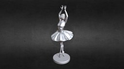 3D Printable Ballerina 5 household, people, luxury, dance, furniture, figurine, maiden, statue, woman, ballet, character, female, sculpture