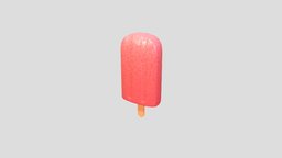 Popsicle food, ice, prop, item, pink, summer, sweet, popsicle, cartoon, cool, low