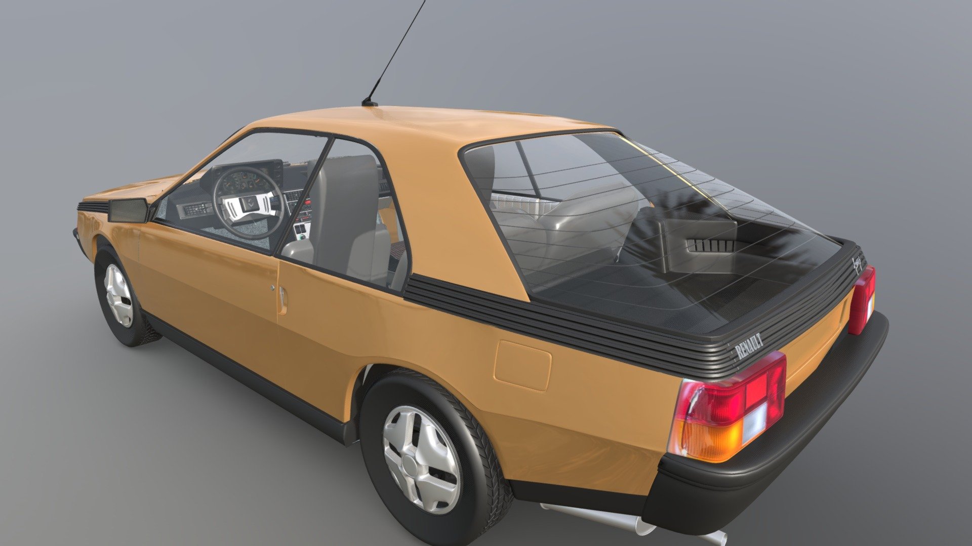 Renault FUEGO - Download Free 3D model by boitaloran 3d model