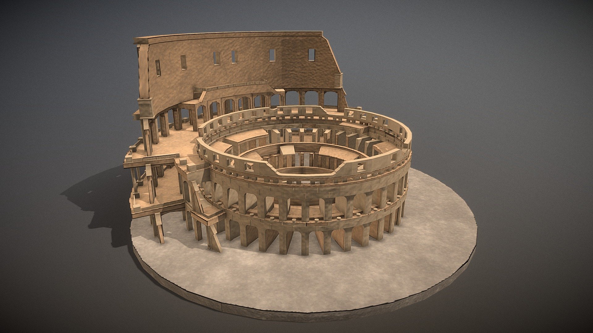 This is the beautiful Colosseum 3D model. The Colosseum is an oval amphitheatre in the centre of the city of Rome, Italy, just east of the Roman Forum.
1 material with 2048 * 2048 textures.

Triangles: 70700 Vertices: 52500



If you have any questions, please feel free to contact me.
 
E-mail: zhangshangbin1314159@gmail.com
 - Colosseum - Buy Royalty Free 3D model by Zhang Shangbin (@zhangshangbin1314159) 3d model