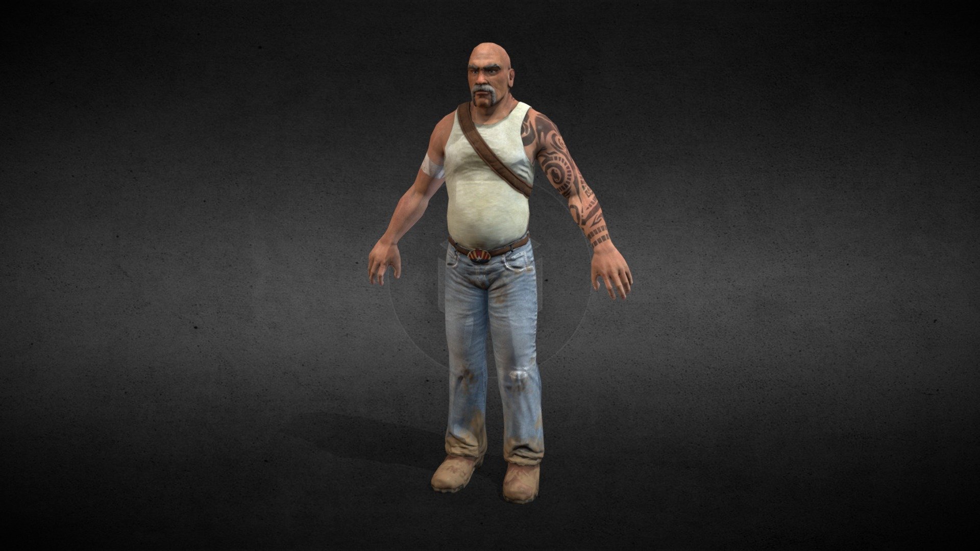 Most at home in the sewers hunting with his shotgun, rifle, and terrible disposition 3d model