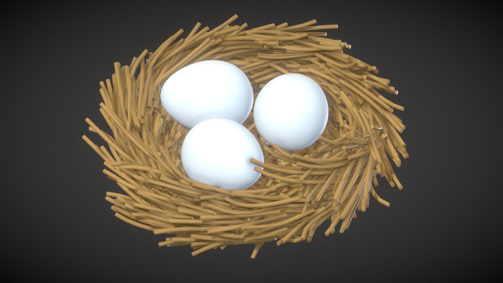 Nest With Eggs🥚 - Nest With Eggs🥚 - Download Free 3D model by tkkjee ​🥀 (@tkkjee) 3d model