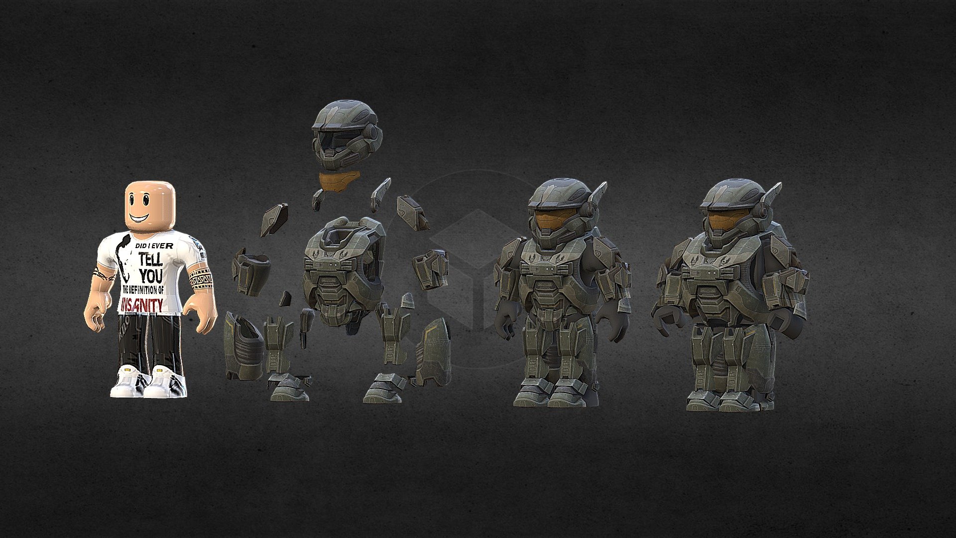 Roblox Halo set converted for Roblox model. Model used from Spartan Armour MKV
Free download working morph from Roblox

https://web.roblox.com/library/6448033464/piggy-pony-morph - Roblox Halo set v2 - Download Free 3D model by nermin 3d model