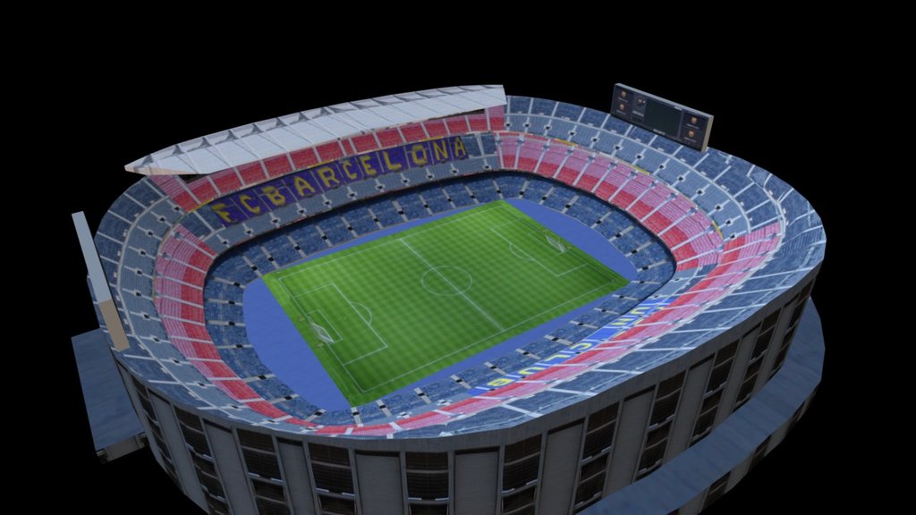Camp Nou Stadium barcelona - Camp Nou Stadium - Download Free 3D model by farhad.Guli 3d model