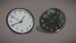 Generic wall clocks office, hour, school, time, clock, electronics, ready, timer, general, postapocalyptic, appliance, decor, props, second, supplies, unrealengine, houseware, numbers, archiviz, minute, wallclock, game, pbr, low, poly, design, gameasset, watch, interior, wall