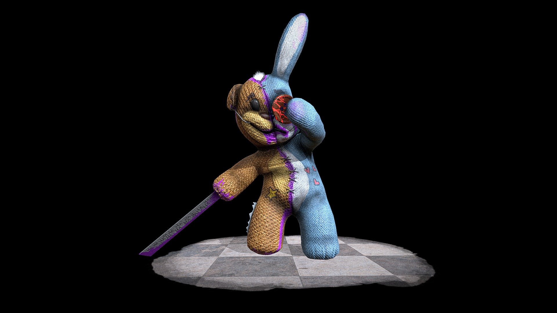 Mr. Bunny and Rex are now one, forever 3d model