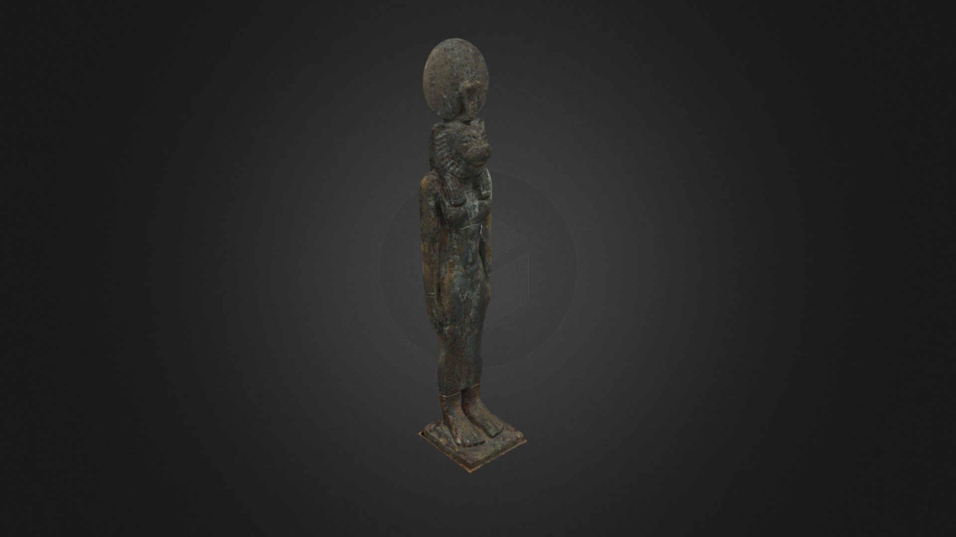 NUmber: EG.01.020.2007 - Bronze Statuette of Sekhmet (RAFFMA Artifact) - 3D model by raffmacsusb 3d model
