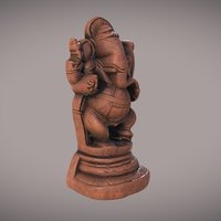 Classic Ganesh Low Poly statue, ganesh, murti