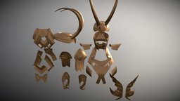 Loki Armor_Exploded armor, 3dprintable, loki, cosplay, 3dprint, fantasy