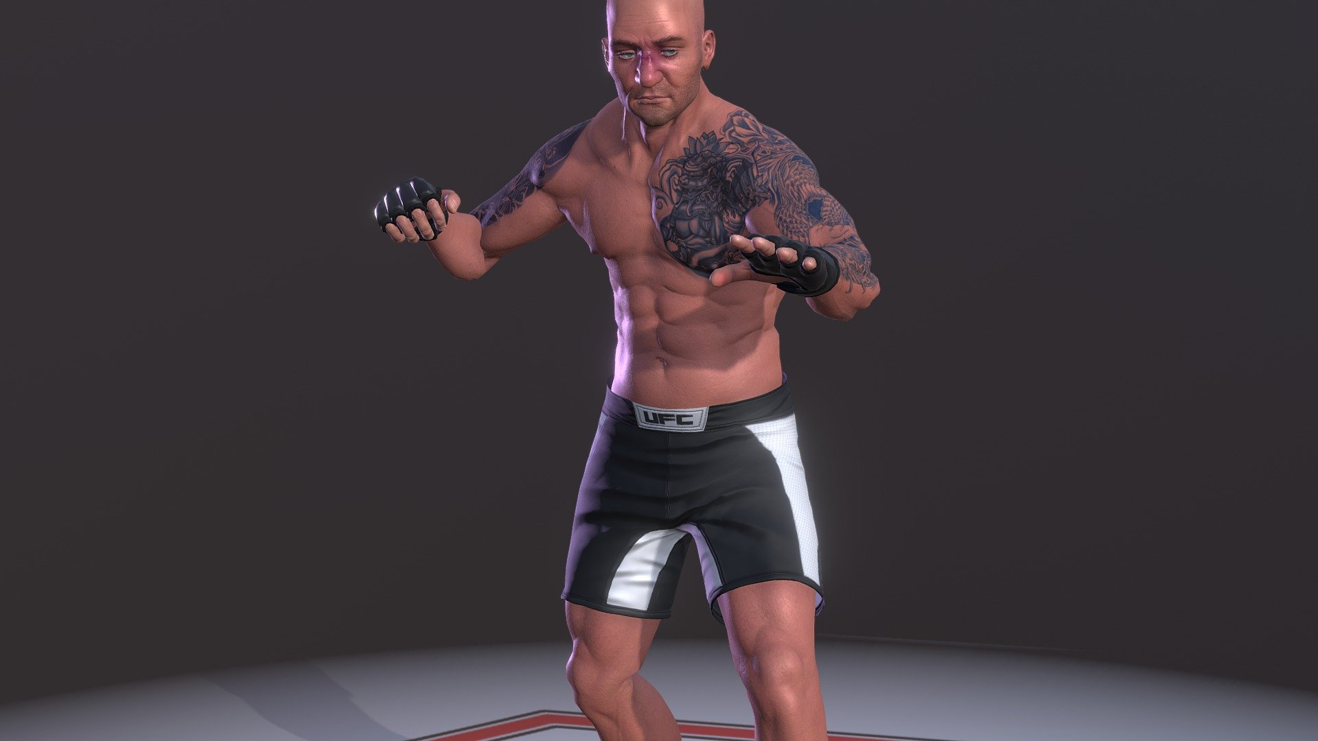 UFC Fighter - 3D model by Alexandr Pinzari (@peoplerususasha) 3d model