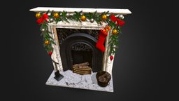 christmas fireplace fireplace, xmas, christmas, festive, decoration