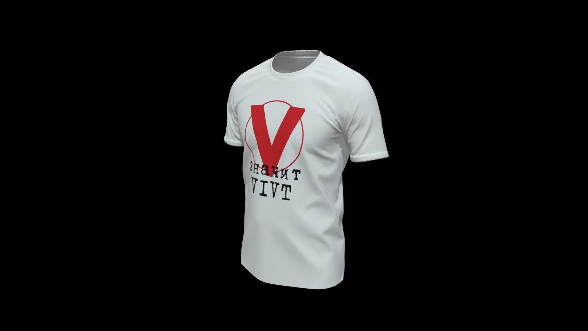 You can buy this t-shirt on https://shop.vivt.ru/ - White t-shirt with print - Download Free 3D model by hasar 3d model