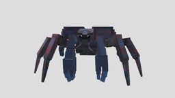 Coconut Crab paintedtexture, custompaintjob, originaldesign, blockbench, custom-made, readyforgame, voxel, 3dmodel, 3dmodeling, pixelart, modelengine, minecraftaddon