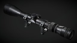 Sniper Scope pbr, gameready, specularglossiness