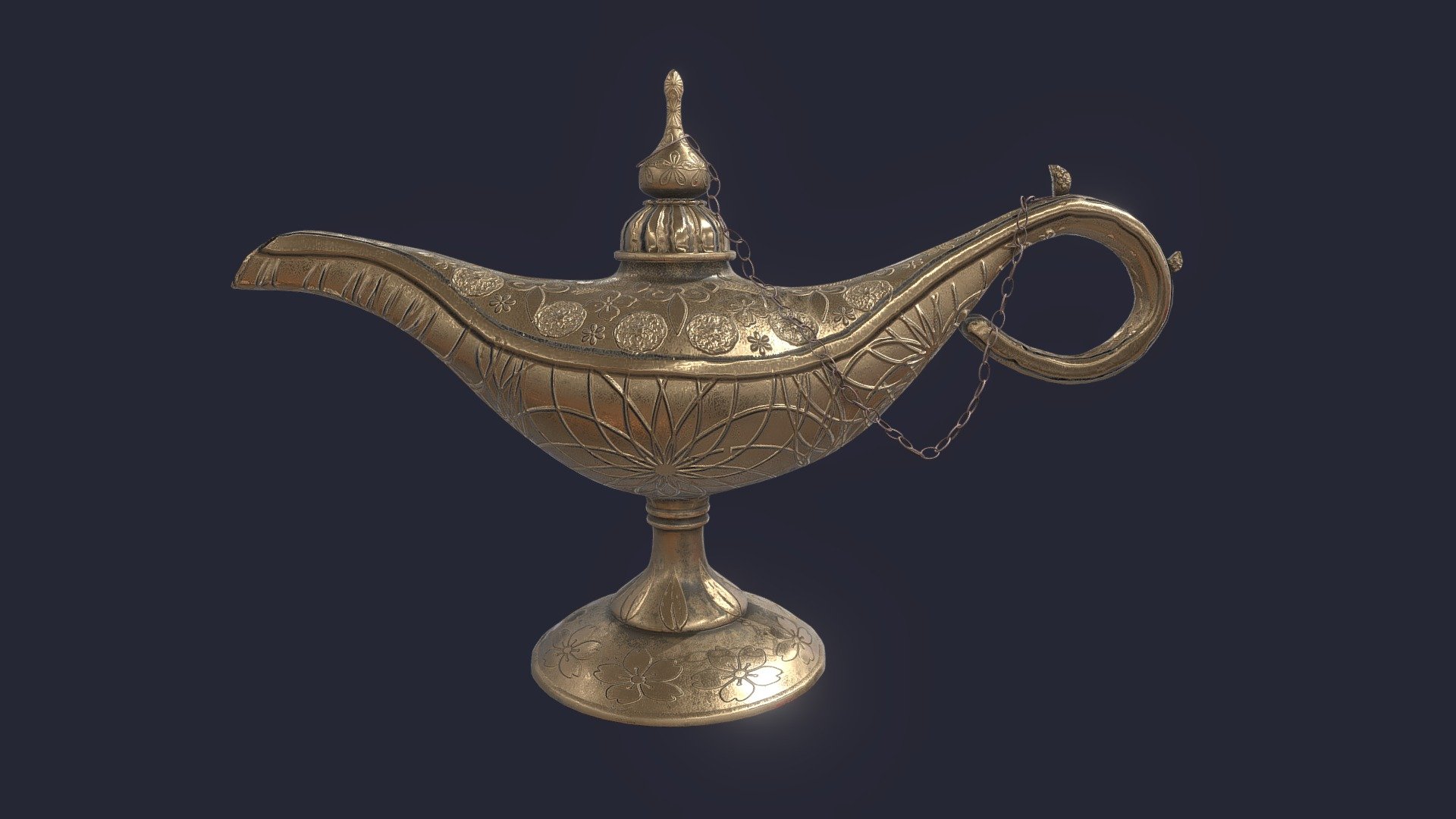 Arabian Oil Lamp - Buy Royalty Free 3D model by Ametzger 3d model