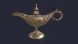 Arabian Oil Lamp lamp, arabic, genie, oillamp, substancepainter, substance, genielamp
