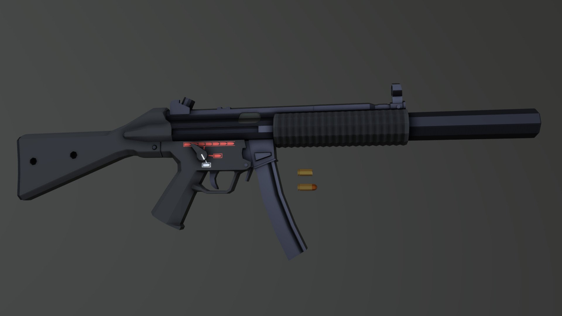 Low-Poly MP5-SD, I made this model a while ago but just before posting it I spent a few hours improving it and fixing errors.

Includes the ammo as well as - Low-Poly H&K MP5-SD - Download Free 3D model by notcplkerry 3d model