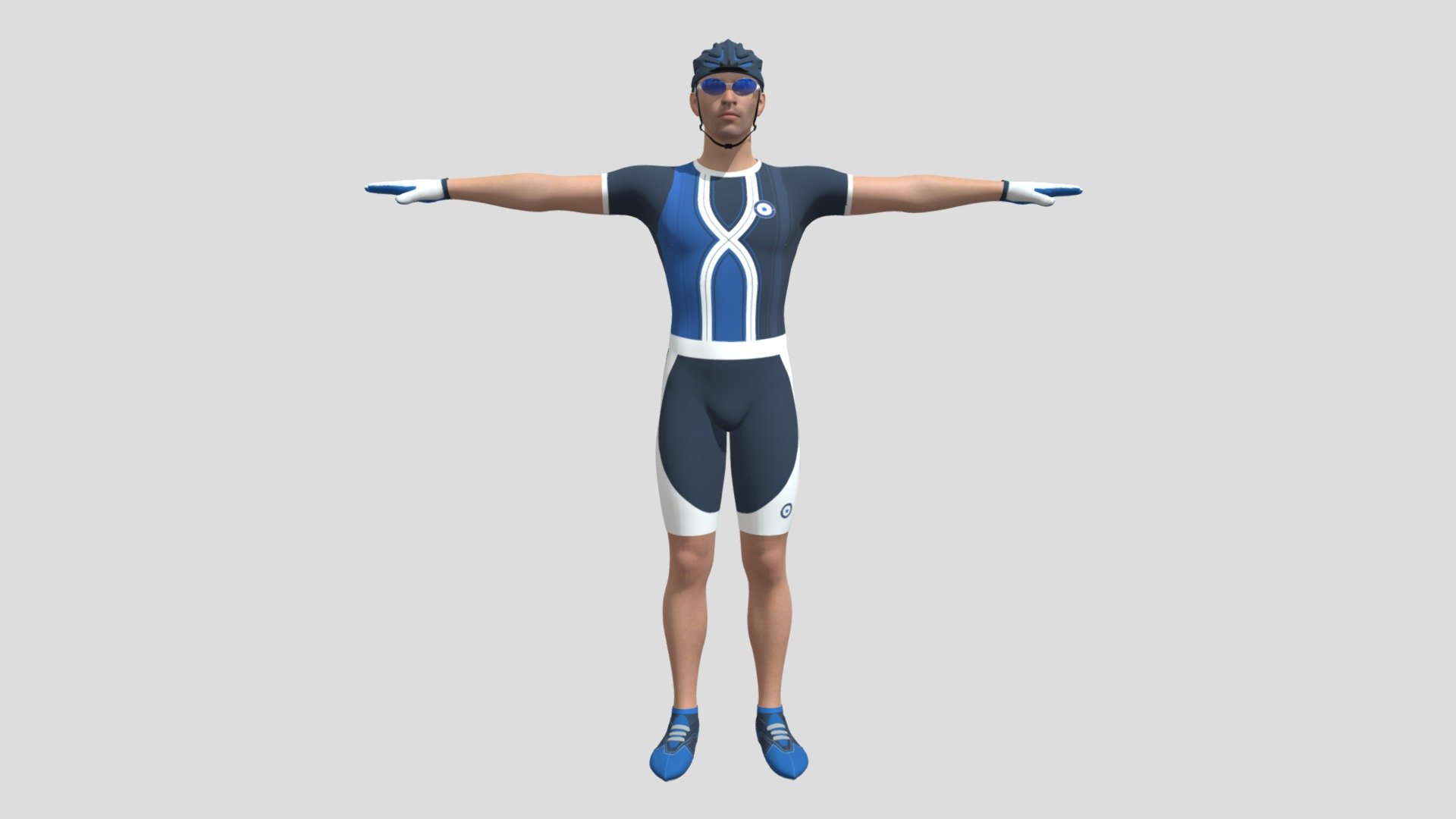 Bicyclist 3D model is a high quality, photo real model that will enhance detail and realism to any of your game projects or commercials. The model has a fully textured, detailed design that allows for close-up renders 3d model