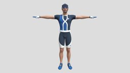 Cyclist bike, bicycle, suit, cycle, cycling, boots, glasses, athlete, chassis, protective, cyclist, bicyclist, sportswear, sportsman, biking, 3d, helmet, sport, clothing, colnago