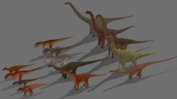 Land Dinosaurs Bundle 4 trex, diplodocus, jurassic, trexdinosaur, allosaurus, iguanodon, edmontosaurus, brachiosaurus, jurassicpark, jurassicworld, apatosaurus, giganotosaurus, jurassic-park, tyrannosaurusrex, acrocanthosaurus, mamenchisaurus, indominusrex, blender, creature, animal, prehistoric, dinosaur, dreadnoughtus