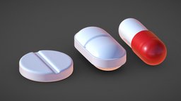 MEDICATION / TABLETS X3 pills, medicine, pharmaceutical, medication, pharmacy, tablets, medical, noai