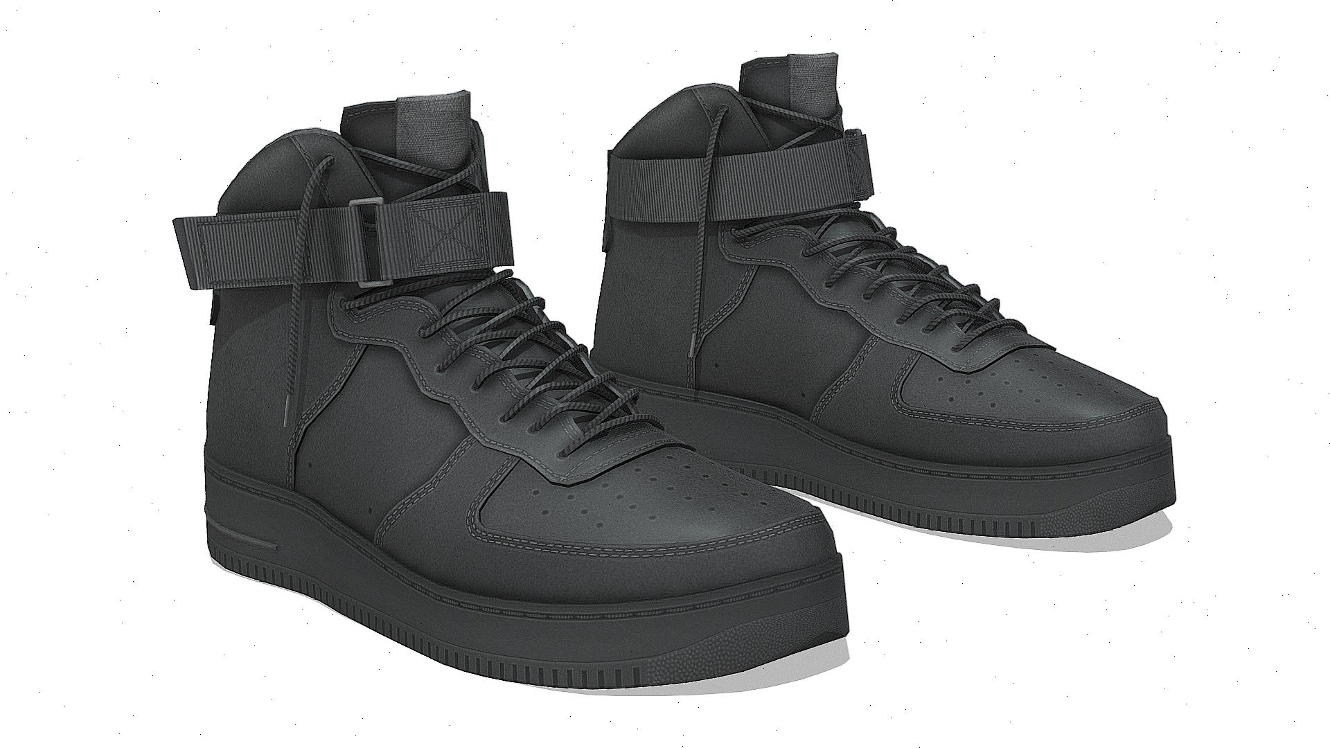 Hitops Sneakers Black 3D Model - Hitops Sneakers Black 3D Model - 3D model by ₦₥₵ ฿₵ (@nmcbc) 3d model