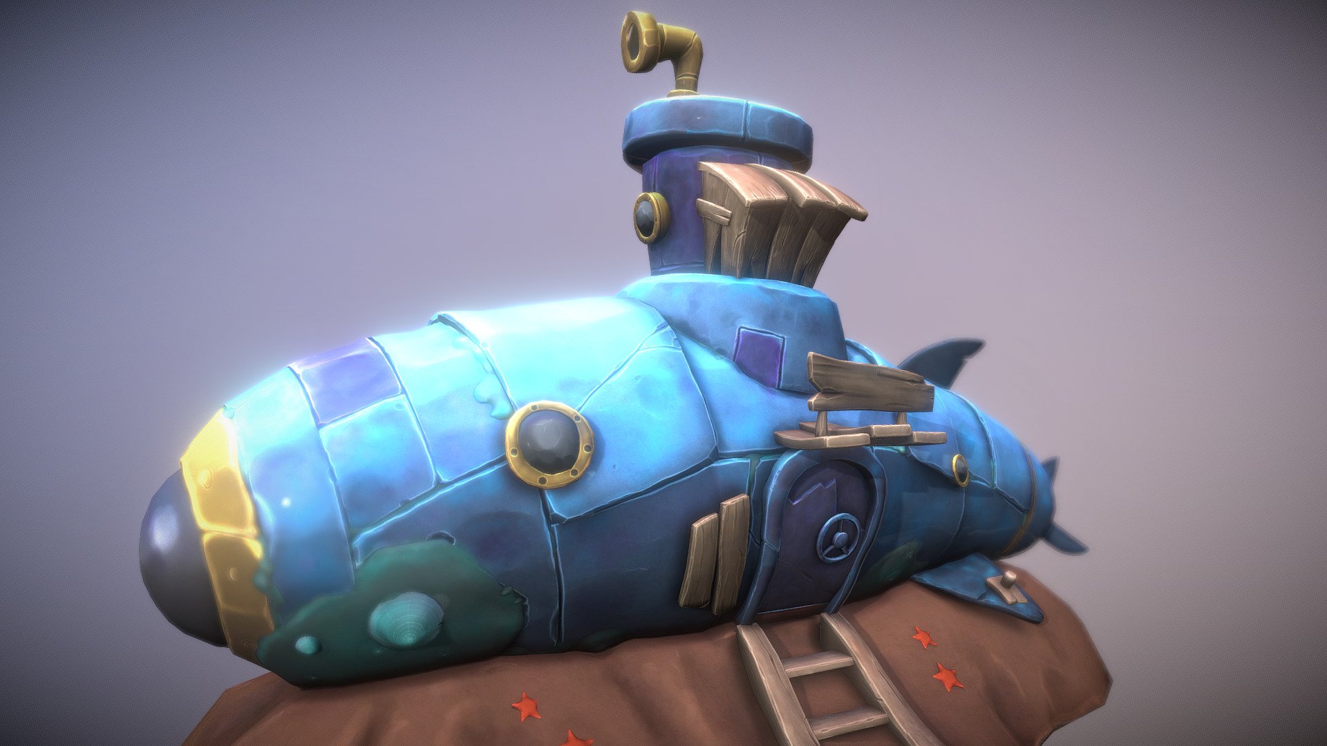 This is a hand-painted Submarine House. It's excellent for any exploration, RPG, sea, or VR game.




•Details:



•Mobile-friendly:

Polys: 10,314

Verts: 9757





The model includes a 4096 x 4096 hand-painted texture.




Feel free to contact me for info or suggestions 3d model