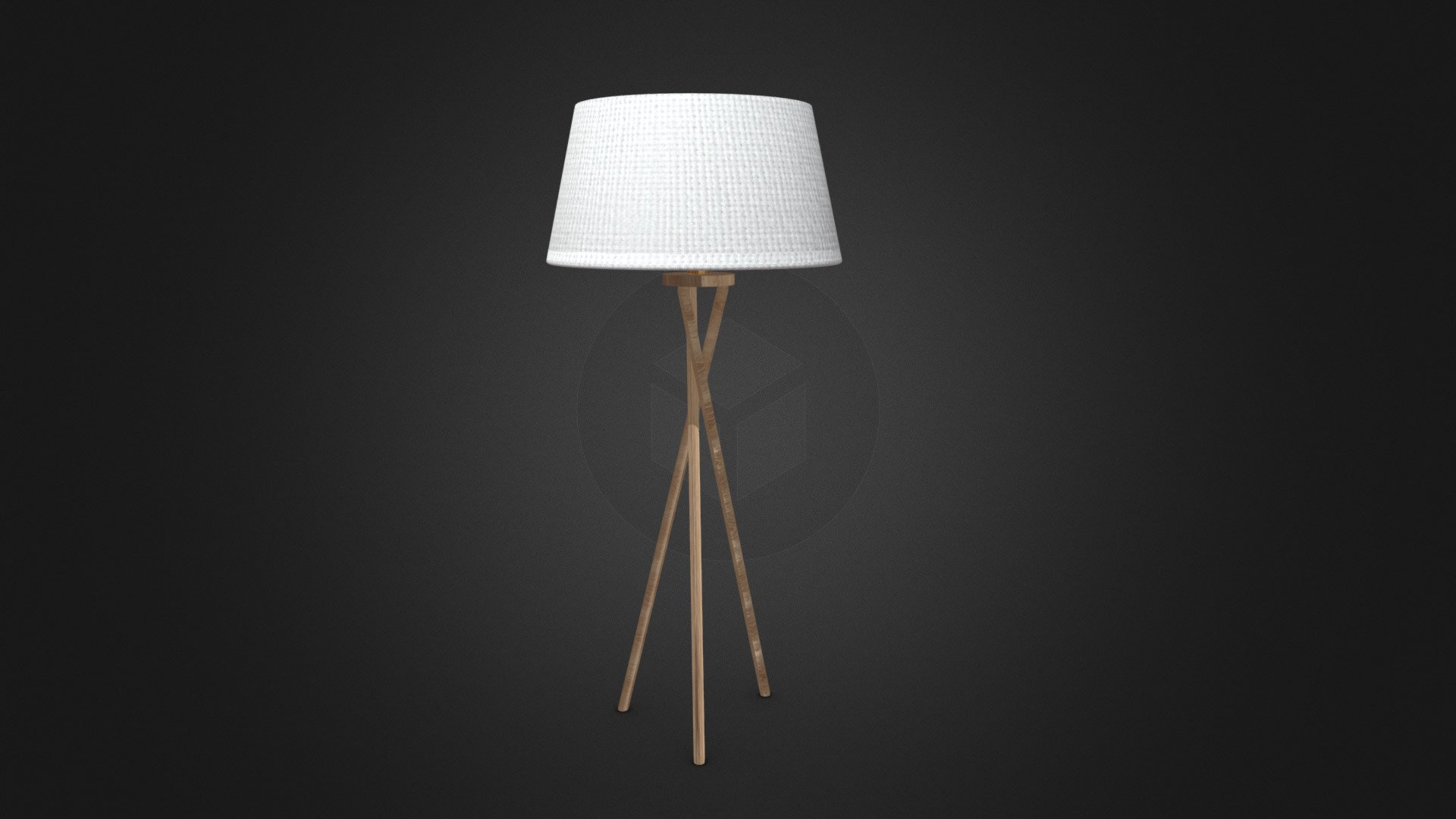 Three-legged floor lamp with white fabric shade

This three-legged floor lamp is an aesthetic highlight that will enchant your interior visualisation with its attractive wooden frame and plain white fabric shade. With the warm glowing light it spreads, you can enjoy every evening hour in your 3D model 3d model