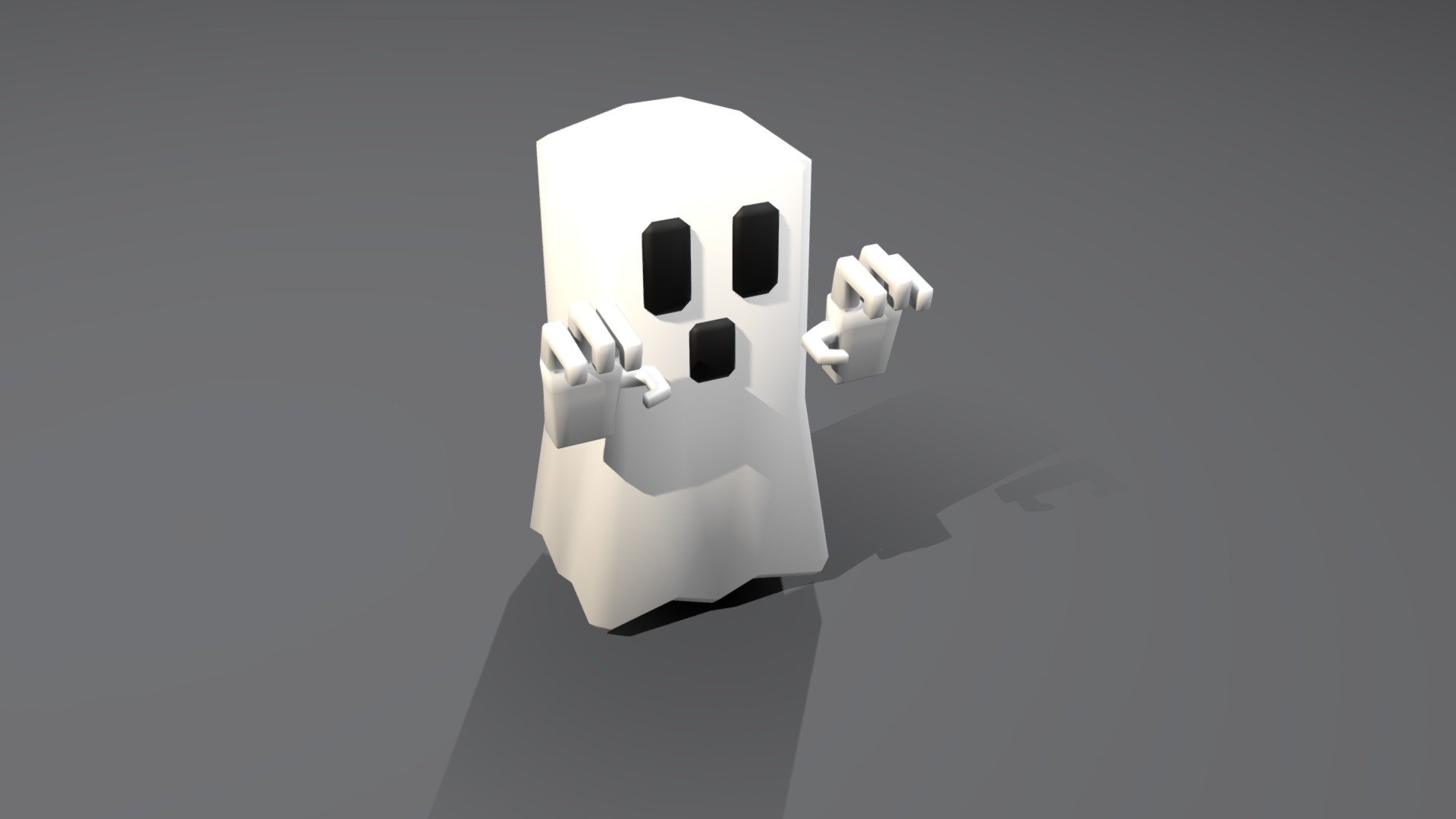 Simple ghost character that i made, rigged, skinned and animated in 3DS Max when i first started to learn the full process for a mobile game idea that i had 3d model
