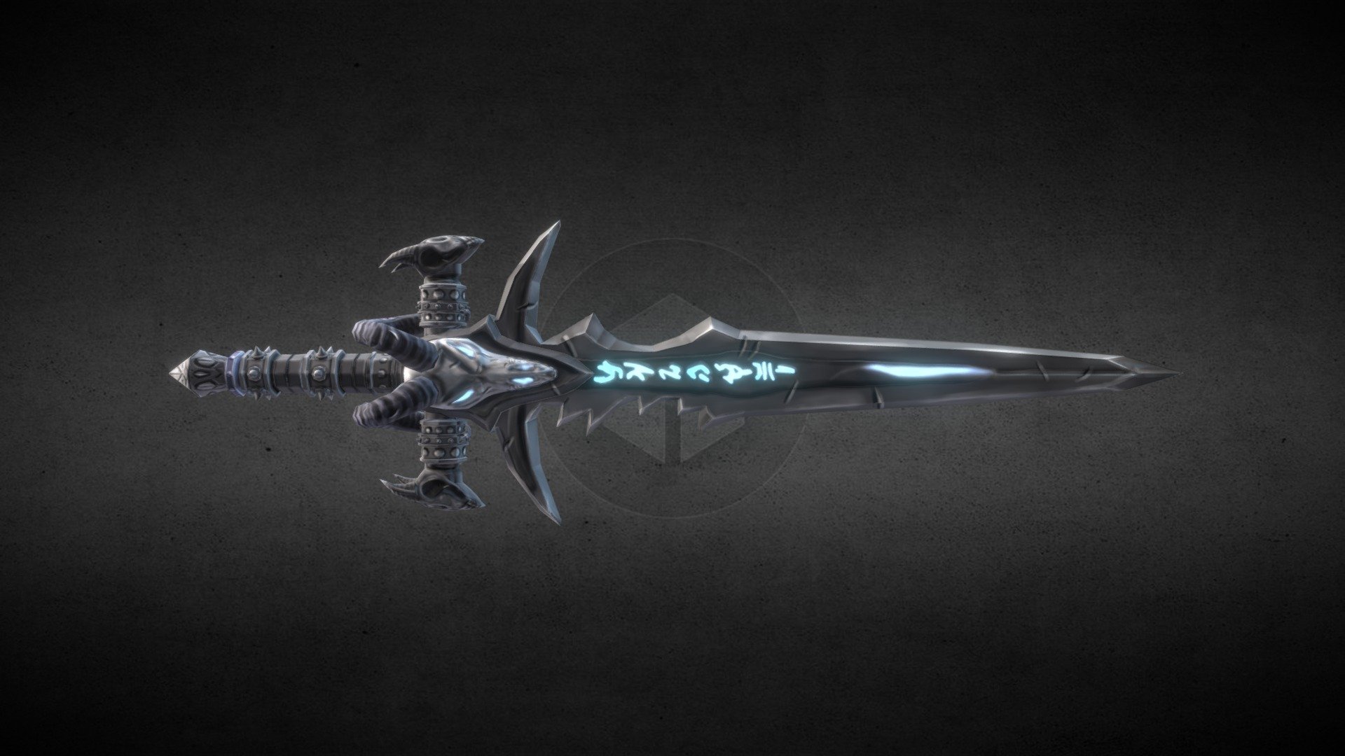 Frostmourne the Legendary Sword of Warcraft 3 ready for a game engine it has 4862 verts 4542 polys and 9044 tris and the textures are 2048 x 2048 and are Diffuse, Normal, Specular and Emissive if you need game assets I can do commission works 3d model