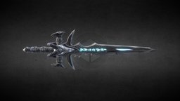 Frostmourne warcraft, legend, blizzard, legendary, legends, zombies, blizzardentertainment, blizzardstyle, weaponlowpoly, weapons-game-objects-3d-models, weapon-3dmodel, weapons3d, arthas, warcraft3, azeroth, weapon, weapons, gameart, sword, fantasy