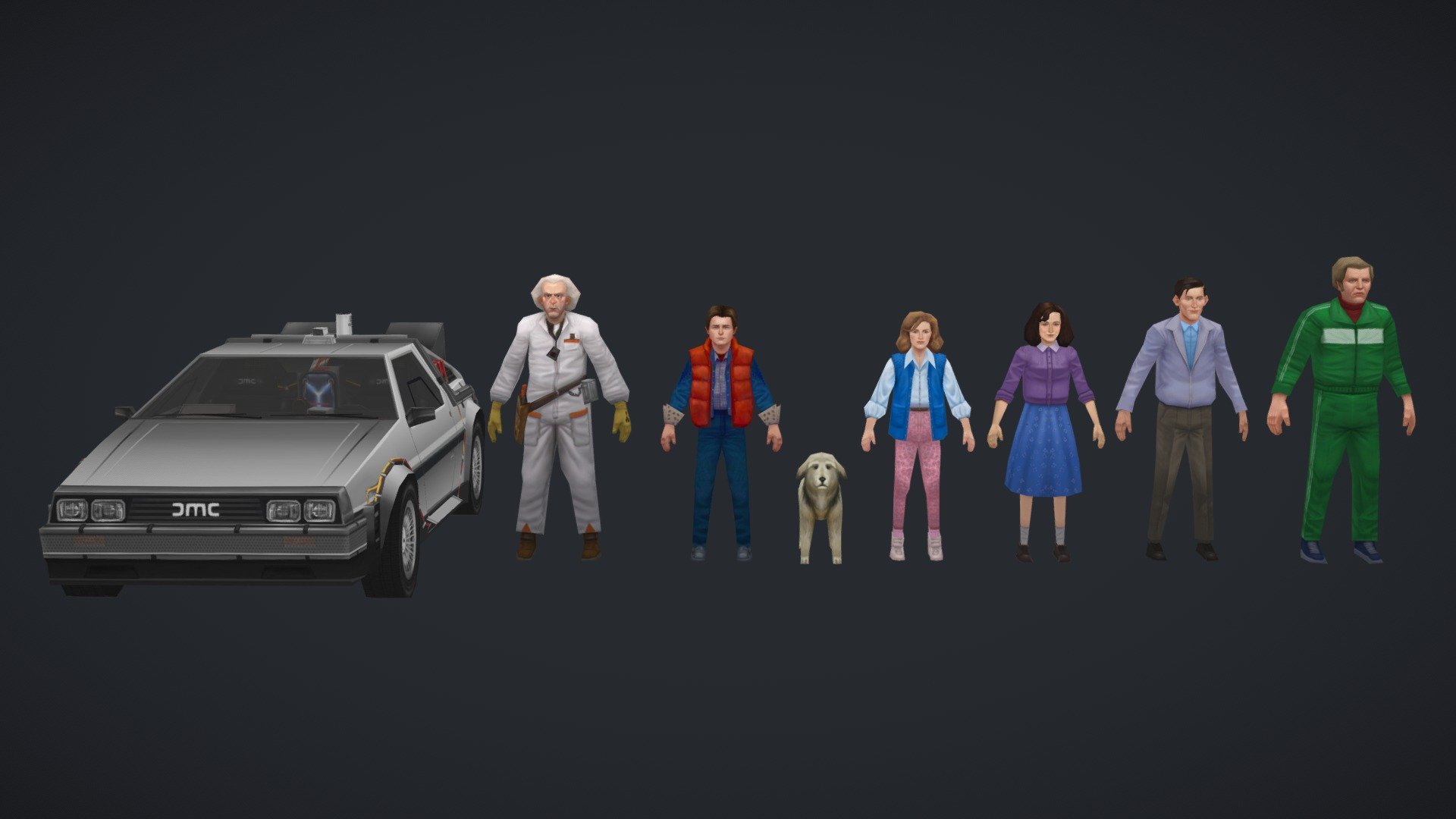 !!! Read before buying !!!
Low poly characters inspired by &ldquo;Back To The Future