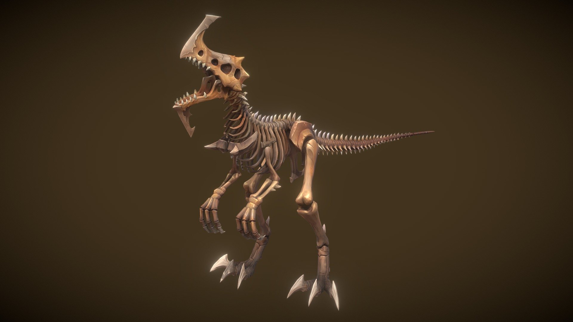 Stylized character for a project.

Software used: Zbrush, Autodesk Maya, Autodesk 3ds Max, Substance Painter - Stylized Fantasy Skeletal Dinosaur (Creature) - 3D model by N-hance Studio (@Malice6731) 3d model